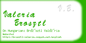 valeria brosztl business card